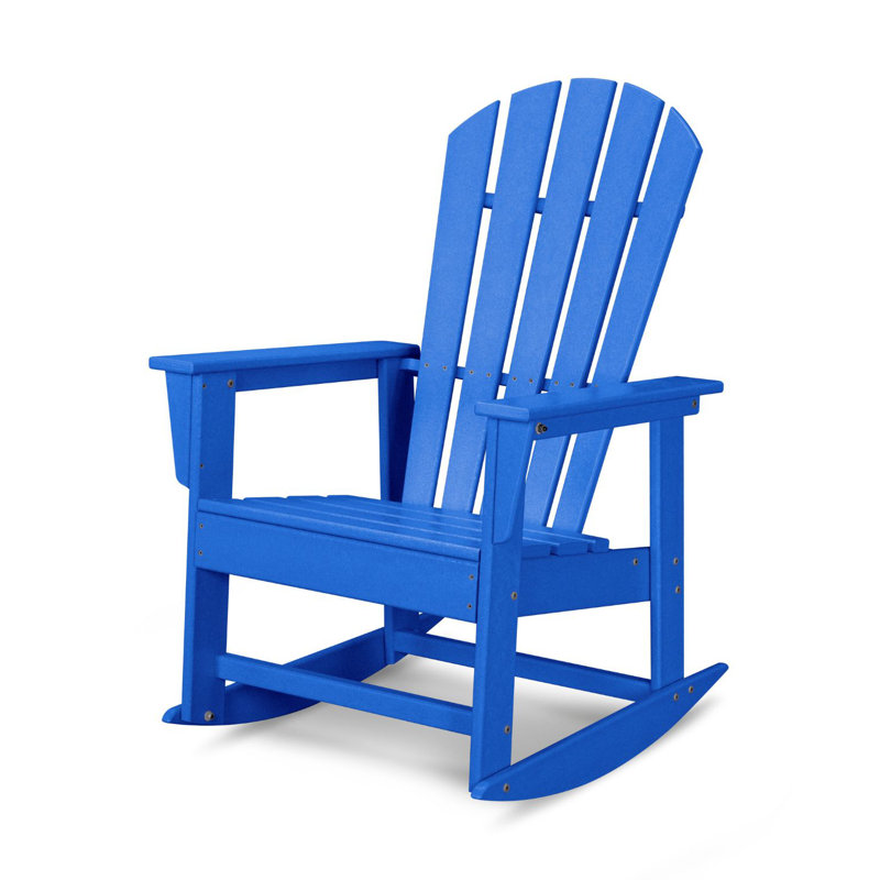 POLYWOOD South Beach Rocking Chair, Pacific Blue