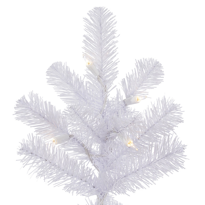 Slim Crystal White Pine Artificial Christmas Tree with Stand, 6.5' H, Unlit