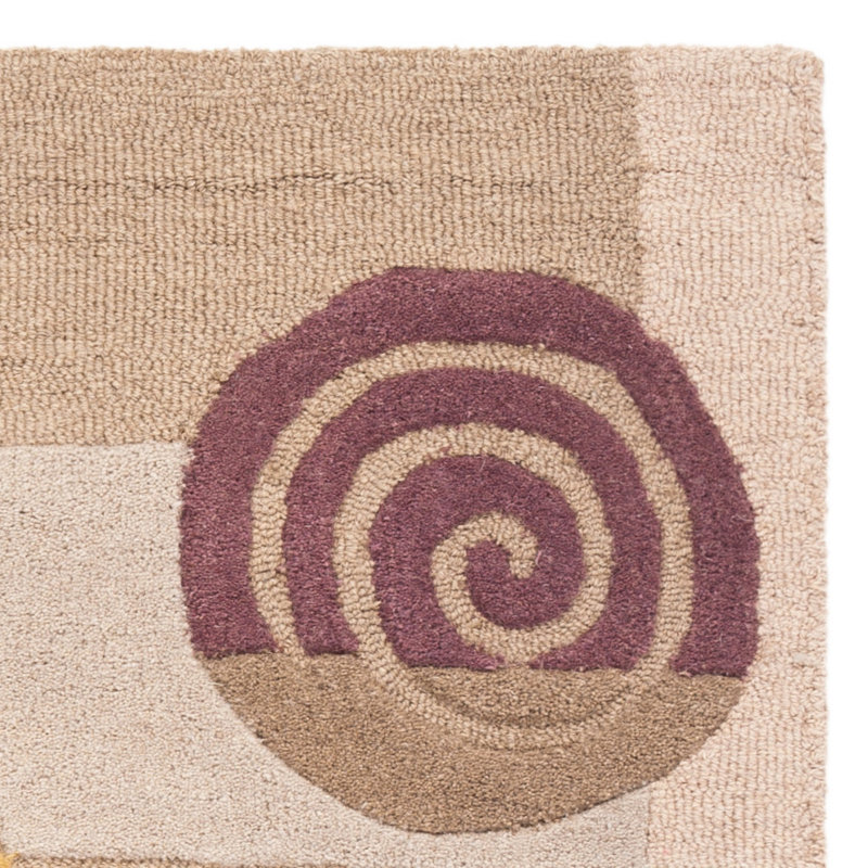 Tapis en laine à motif abstrait touffeté à la main Charbonneau, Rectangle 2 pi 6 po x 4 pi 6 po