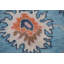 Tapis bleu à motif floral All-Over Oushak 9 x 12