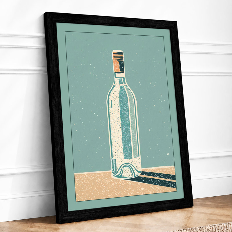 Spilled Reverie Modern - Framed Print, A2 - 59.4 x 42.0 cm, Black