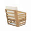 Fauteuil club d'extérieur en bois d'acacia