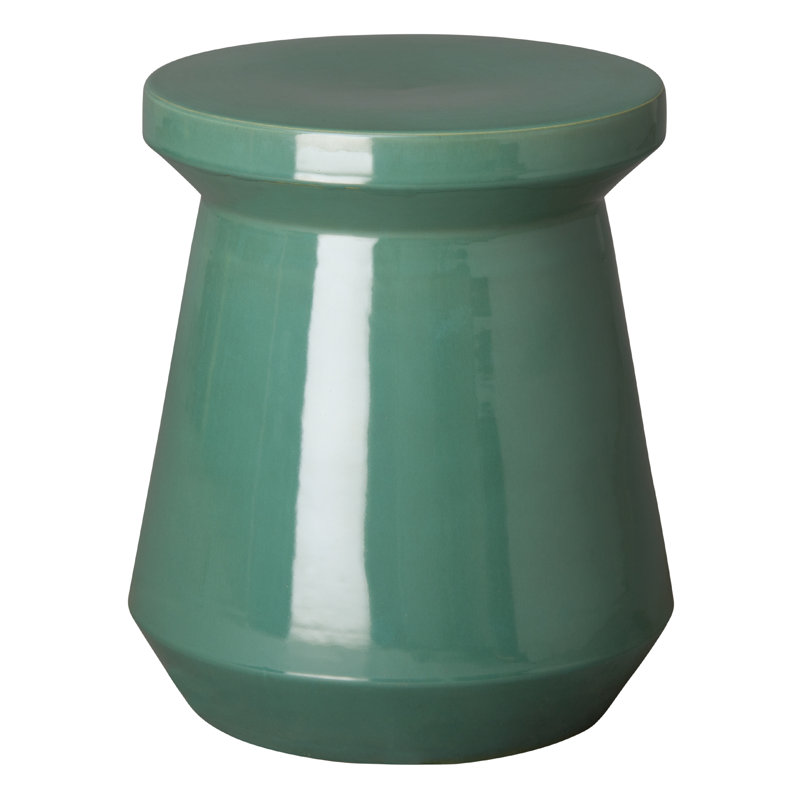 Rosenstein Ceramic Accent Stool, Teal