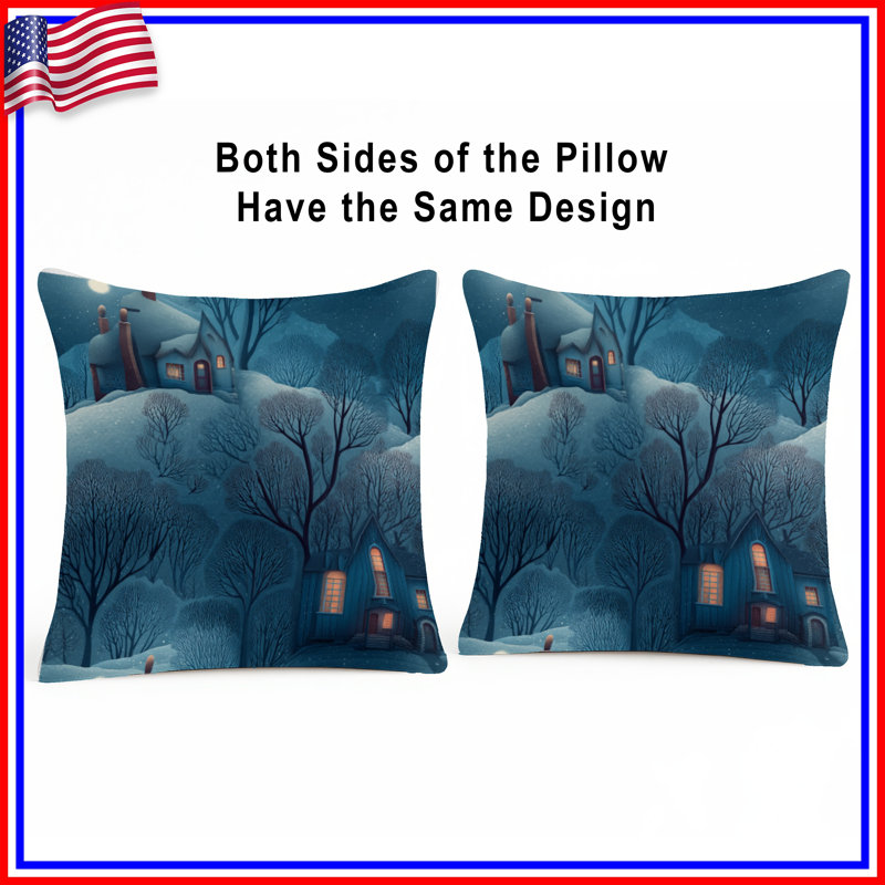 Coussin Winter Night, 16 po x 16 po