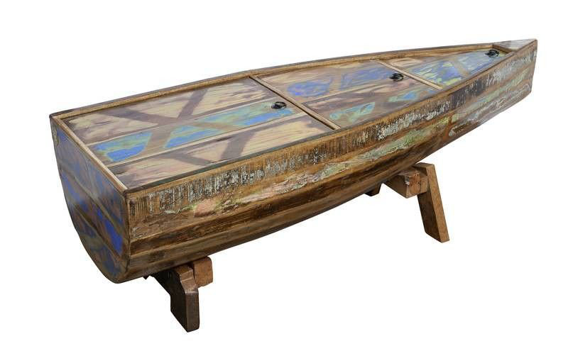 Nature Of Spirit Solid Wood Four Leg Coffee Table with Storage
