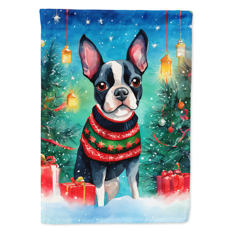 Double Sided Polyester Christmas, 15.5" H x 11.25" W