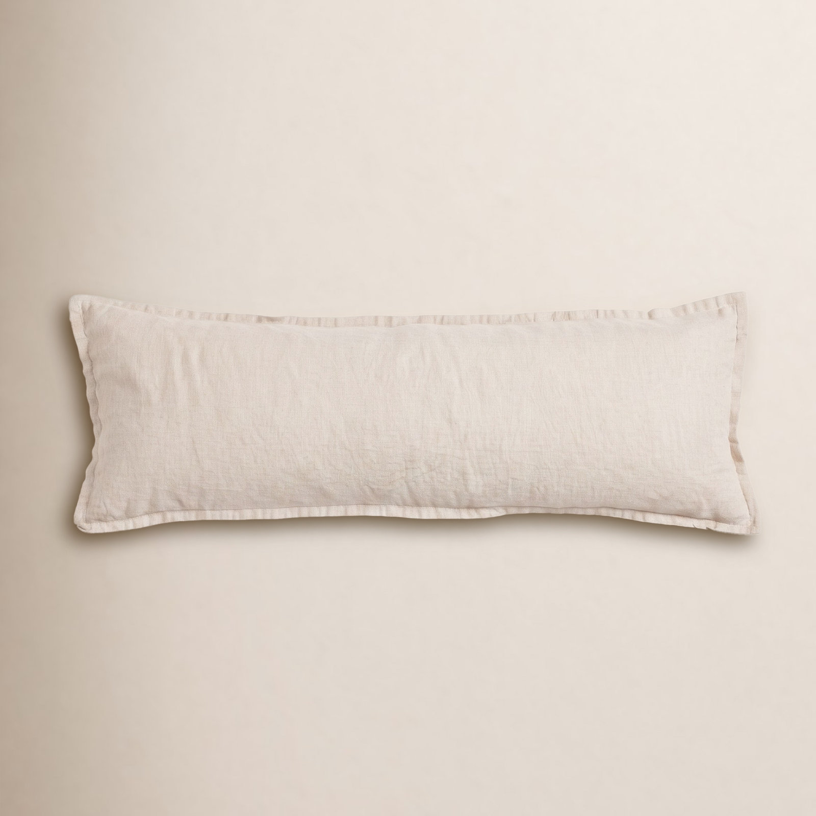 Coyuchi 36" x 22" Linen Pillow Cover, Natural Chambray, Rectangle 14"H x 36"W