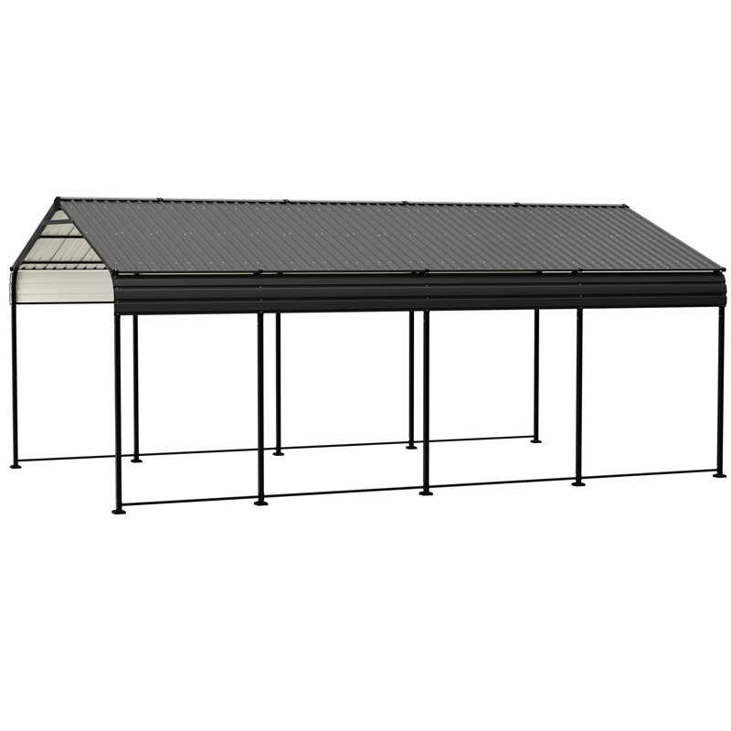 12X20 Ft Heavy Duty Galvanized Steel Carport, Outdoor Shelter For Cars, Boats And Suvs, Can Withstand 100 Mph Winds 35 Of Snow All Weather Portable Metal Steel, From