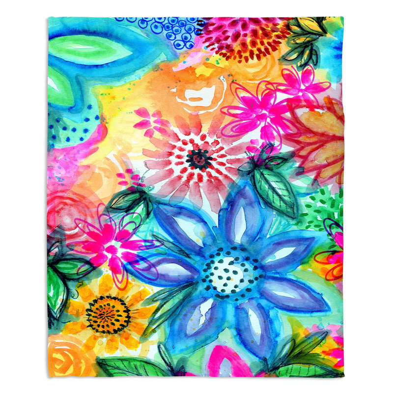 Hand Woven Throw Blanket, 51" W x 60" L