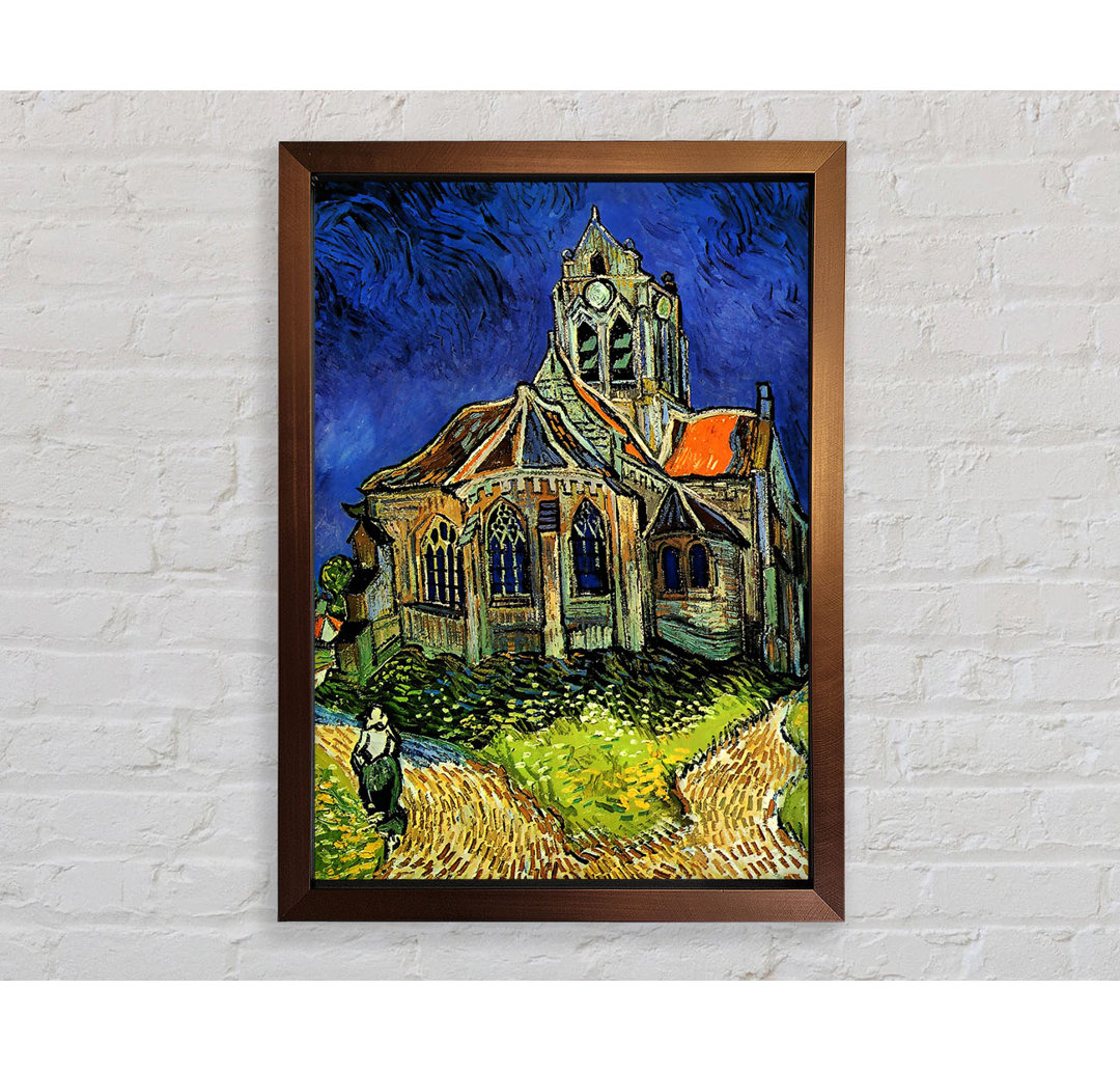 Die Kirche in Auvers von Vincent Van Gogh - Einzelbildrahmen Kunstdrucke