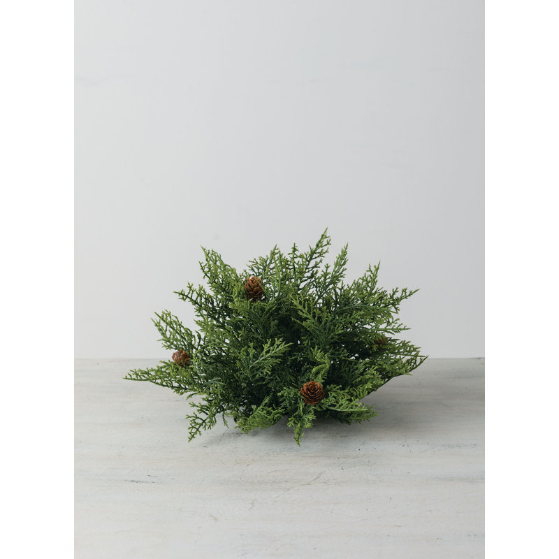 Faux Topiary, 7" H x 12" W x 12" D, Green