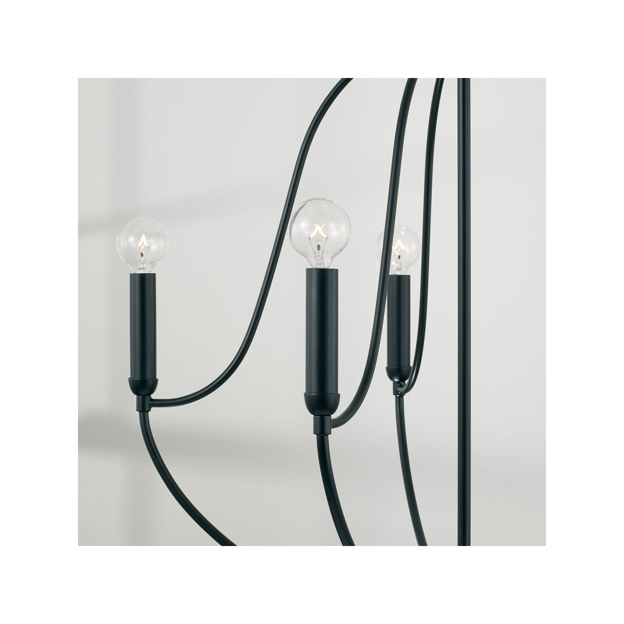 Kanda 5 - Light Metal Dimmable Chandelier, Matte Black
