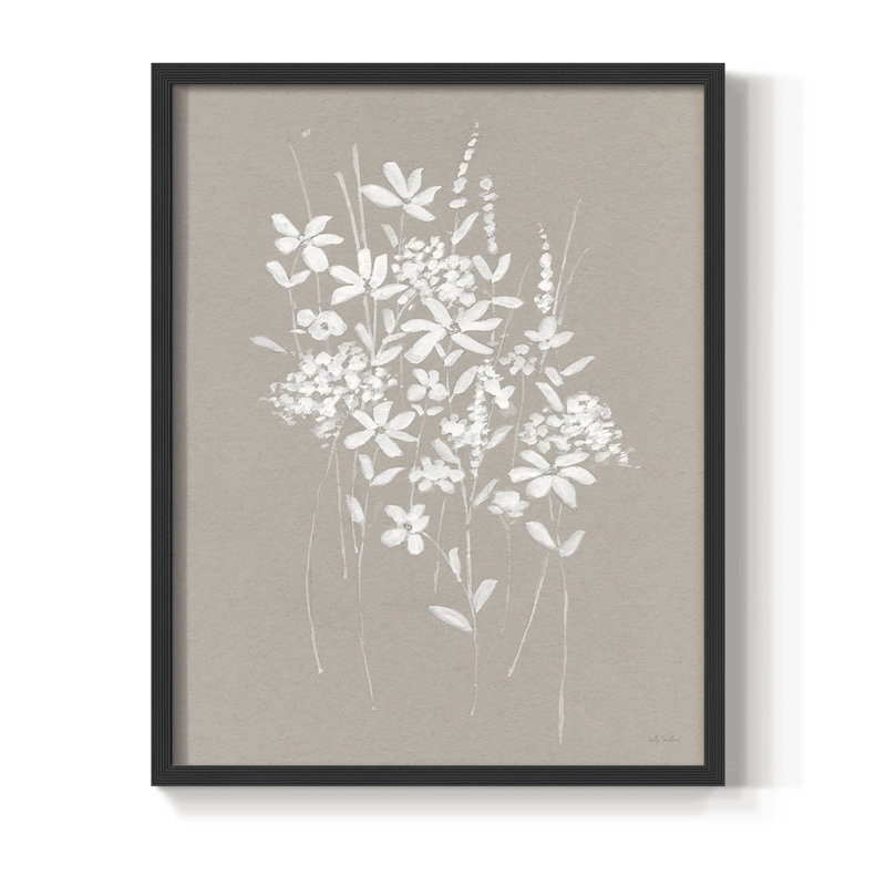«Delicate Botanicals I», reproduction encadrée - bois massif, Noir, noir, noir, noir, H 30 po x l 24 po