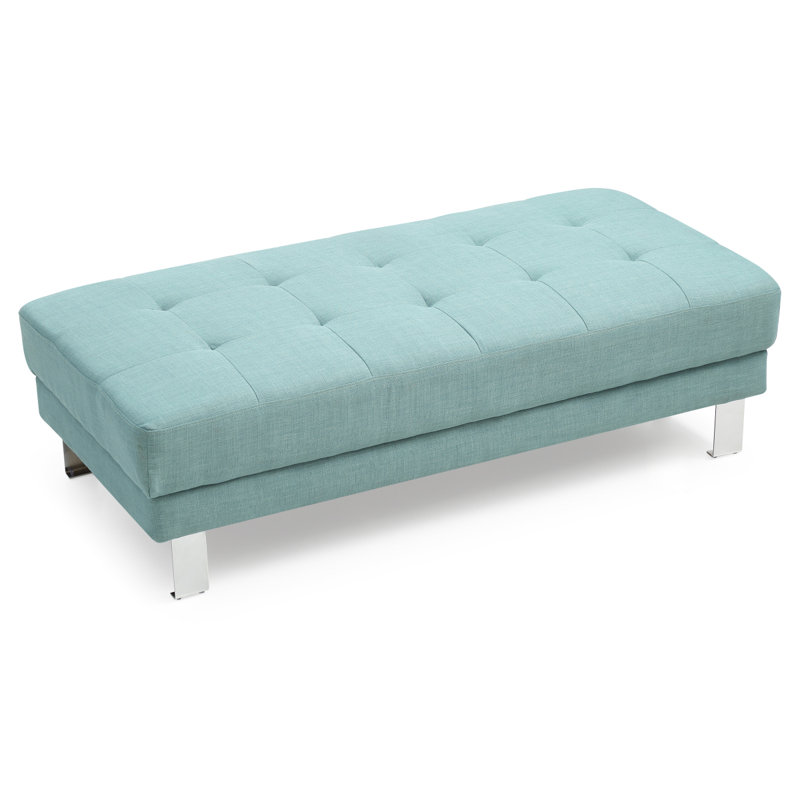 Stylish Teal Contemporary Ottoman