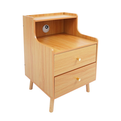 15.74'' Nightstand With 2 Drawers