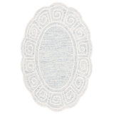 Novelty Rajashri Hand Tufted Wool/Cotton Geometric Rug in Light Gray/Ivory