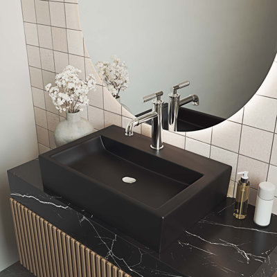 Lavabo vasque rectangulaire en céramique Claire 20