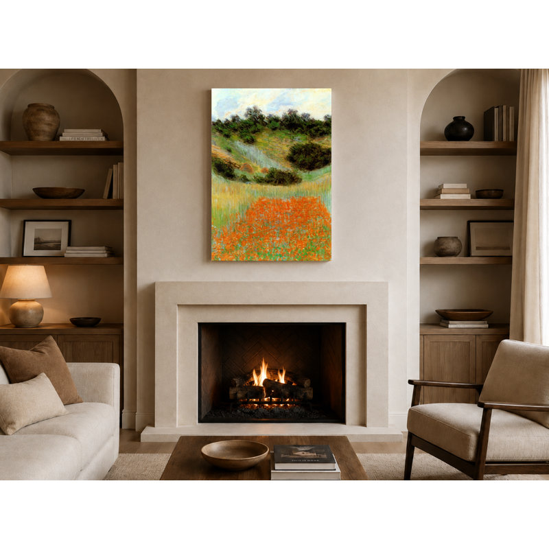 Coquelicots dans un creux près de Giverny (1885) - Portrait, art mural sur toile, 16" W x 20" H