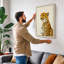 Cheetah in Profile Boho 1 Piece Wrapped Canvas Wall Art-1532914989-1532914978