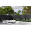 Ensemble de clôture d'intimité moderne en composite WPC, 12 lattes et 1 poteau vertical en aluminium, une section-139010552