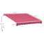 Auvent de patio rétractable multi-surfaces, manivelle manuelle, cadre en aluminium rouge, réglable pour l'ombrage, protection contre le soleil, bon parasol extérieur, extension, installation, portes au-dessus convenant