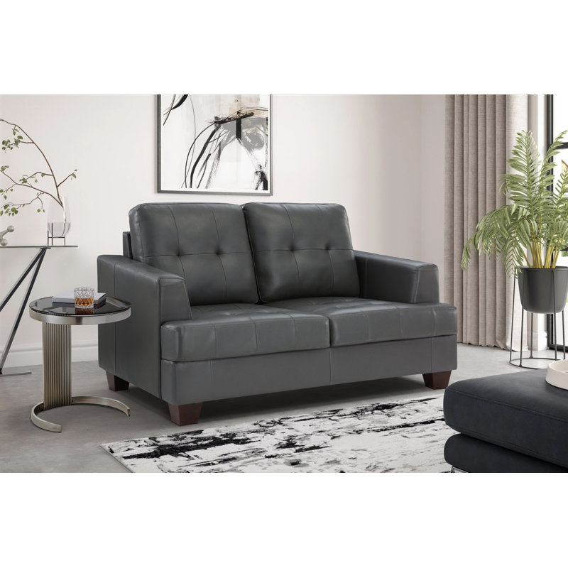Canapé Jodilynn, H 37 po x l 64 po x P 36,5 po, Gris