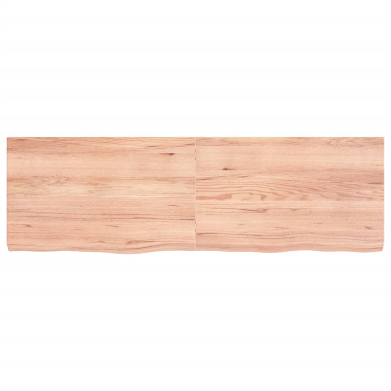 Azhane 160cm Solid Wood Bathroom Vanity Top, Light Brown
