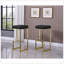 Ensemble de 2 tabourets de bar 31 po en simili cuir avec cadre en métal plaqué or, tabouret de comptoir sans dossier pour la salle à manger de cuisine, noir-1064930371-1064930429