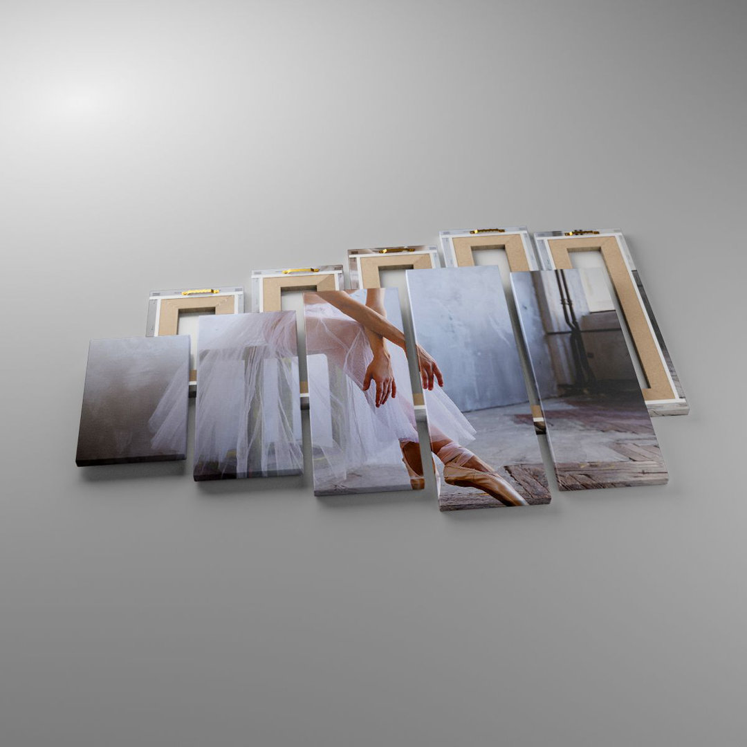 5-tlg. Leinwandbilder-Set Ballerina Ballet Studio