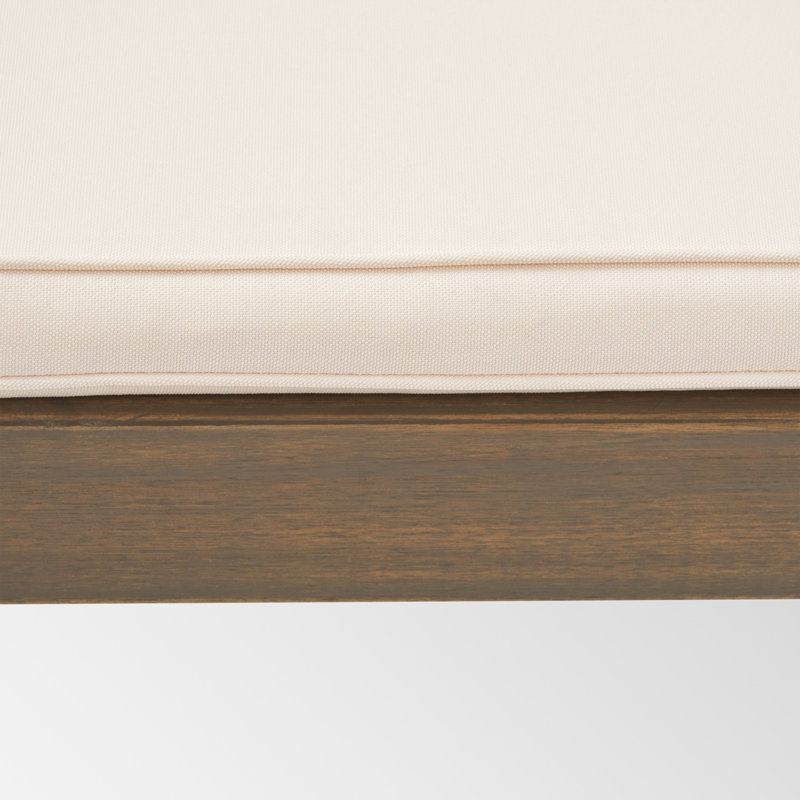 Chaise longue avec coussins Muir Sun, Structure grise / coussin crème