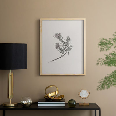 Impression florale vintage encadrée CLXIX - bois massif