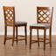 Upholstered Counter Stool with Solid Wood Frame-112312987