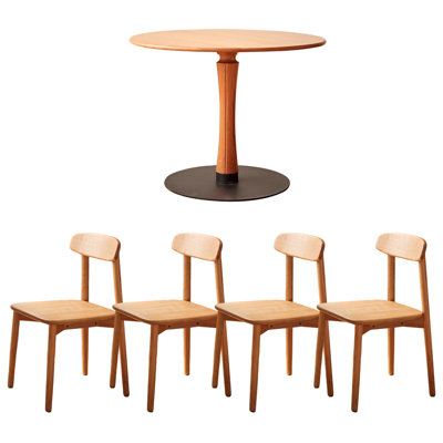 Vintage Beautiful Cherry Solid Wood Round Table