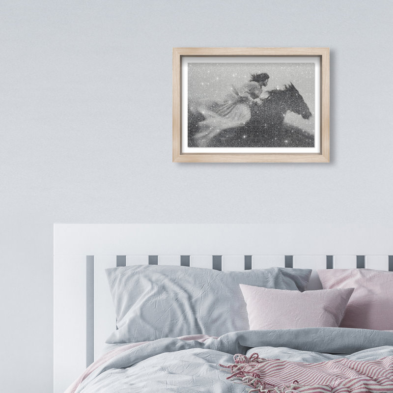 Spirit In Motion Print by Oliver Gal, 37.5"H x 55.5"W, Natural Oak Shadowbox
