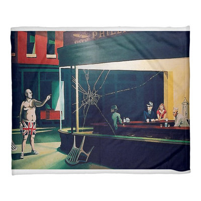 Banksy Sewn Throw Blanket