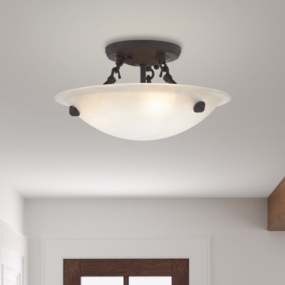 Plafonnier semi-encastré 3 lumières Aneudi