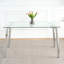 Table de salle à manger moderne et minimaliste en verre