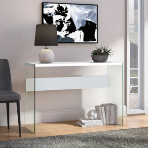 Allegonda 44'' Console Table with Glass Frame