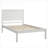 Space-Saving Twin Platform Bed Rustic Style Solid Pine Construction Classic White with Wood Slat Support