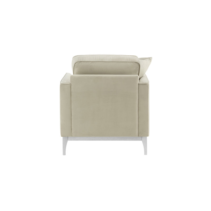 Jaar Upholstered Armchair, White, Beige