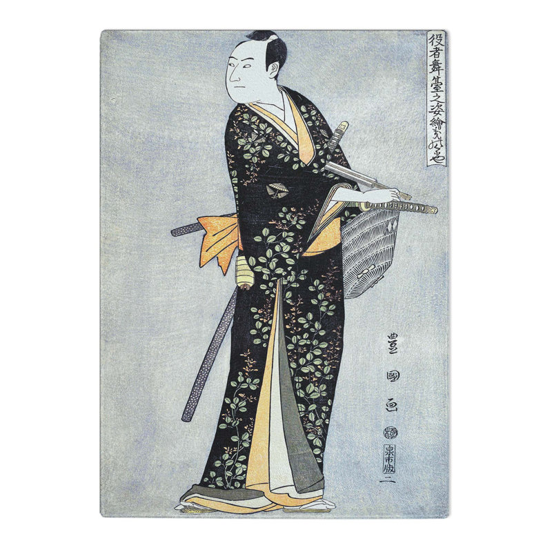 Tempered Glass Sawamura Sojuro by Utagawa Toyokuni Chopping Board, 28.5 cm x 39 cm