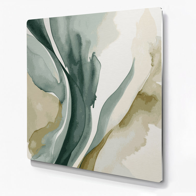 Aquarelle abstraite, art mural gris en métal 36, H 12 po x l 12 po