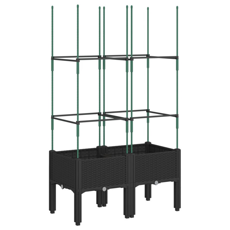 Akheel Elevated Planter, Black