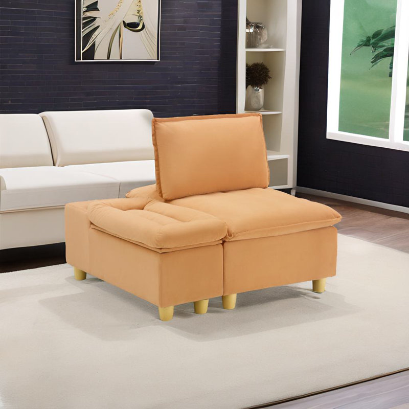 44.29" Single Sofa, Brown