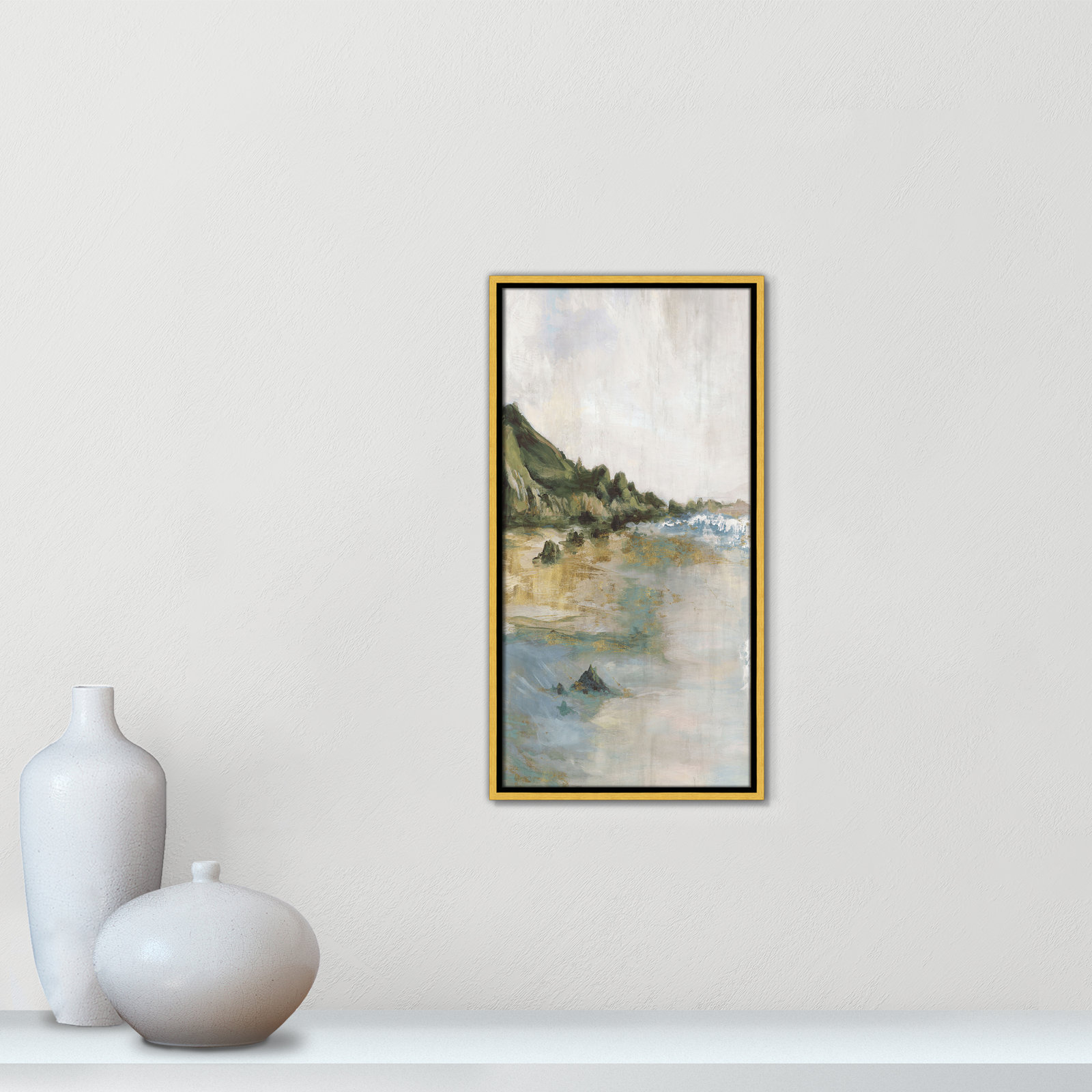 Cordoba "Tide's Edge" Print, 25.5" H x 13.5" W, Gold