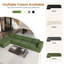 Modular Corduroy 404cm 4-seater Sofa With 1 Ottoman, No Assembly Required, With High Rebound Sponge-1054521143