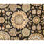 Tapis noir noué à la main de haute qualité