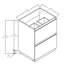 Double Drawer Freestanding Bathroom Vanity - Brown 24" Drawer, American Design,