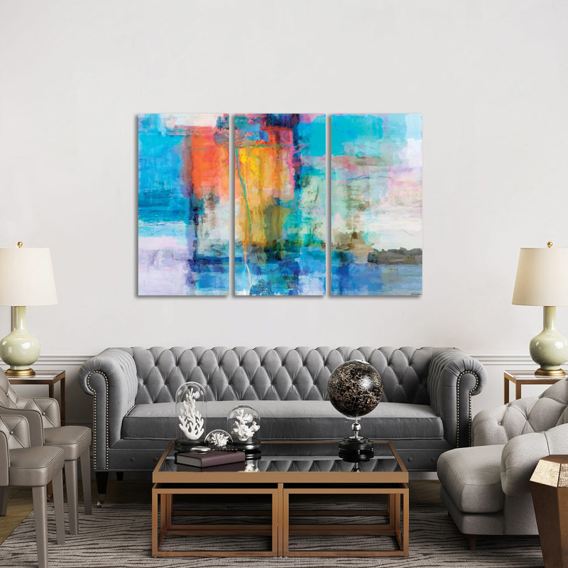 Eclipse I - ensemble d'art mural sur toile tendue (ensemble de 3)