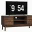 Meuble télé de 43,31 po, meuble télé de style Mid-Century moderne pour téléviseur 32/45 po, centre de divertissement avec rangement, console média
